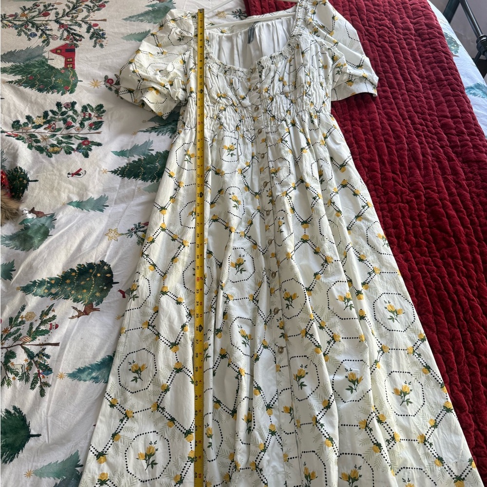 Like NEW Anthropologie Peregrine Cream Floral Dress